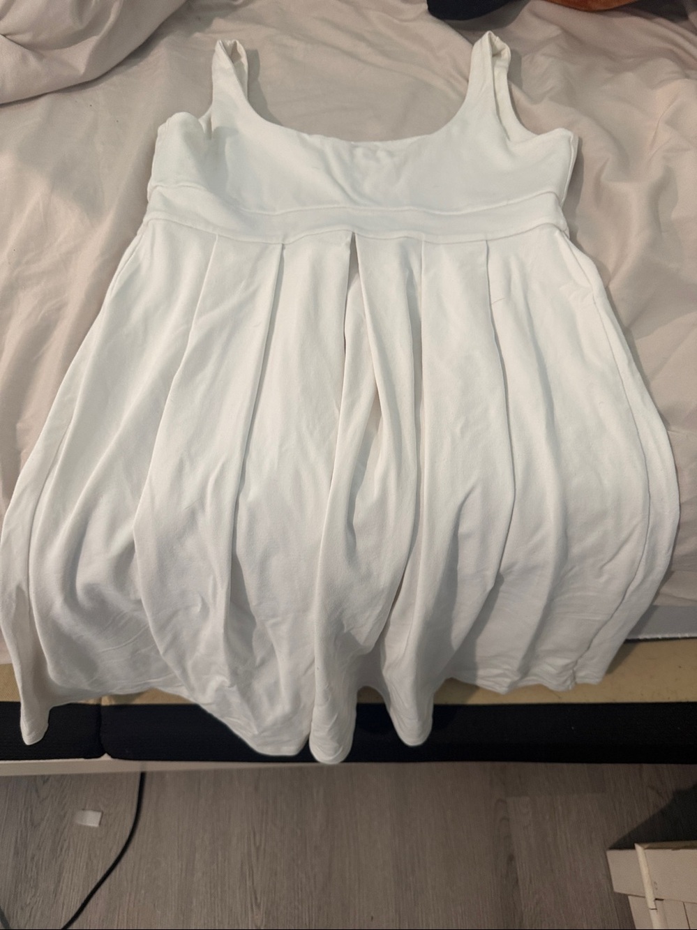 Susana Monaco White Fit & Flare Tank Dress Size Medium Balletcore